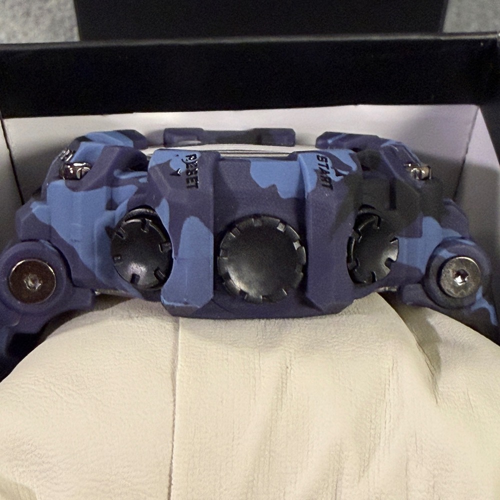 Activa Mens Sport Watch Blue Camo Dual Time Analog Digital 50M Water Resist New - Picture 3 of 8